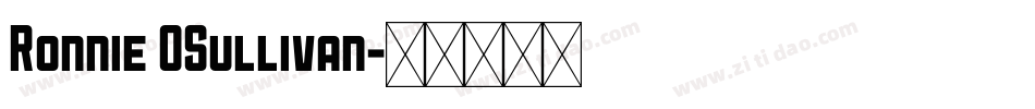 Ronnie OSullivan字体转换